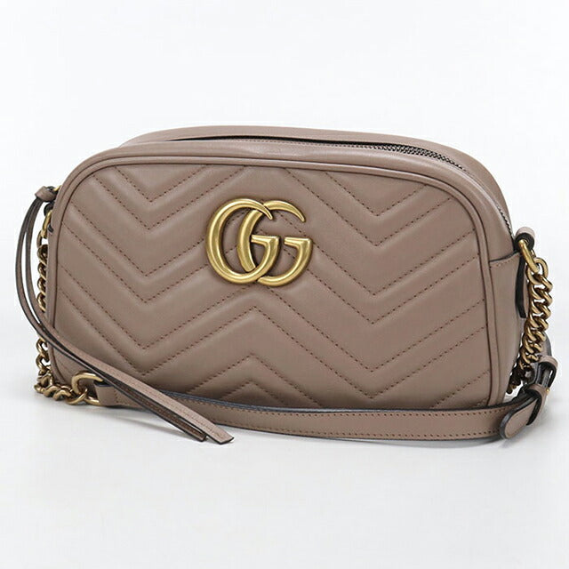 二手 Gucci 斜挎单肩包 女士品牌 GUCCI GG Marmont 447632 米色 USDGU104304011