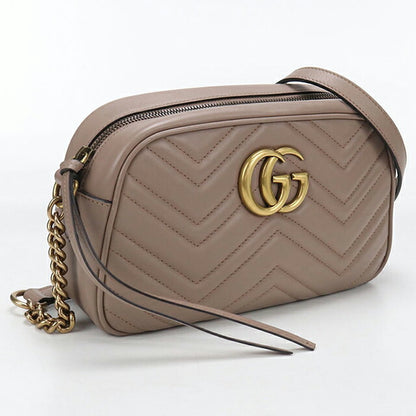 二手 Gucci 斜挎单肩包 女士品牌 GUCCI GG Marmont 447632 米色 USDGU104304011