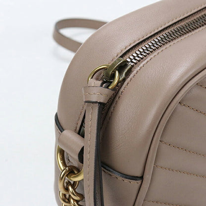 二手 Gucci 斜挎单肩包 女士品牌 GUCCI GG Marmont 447632 米色 USDGU104304011