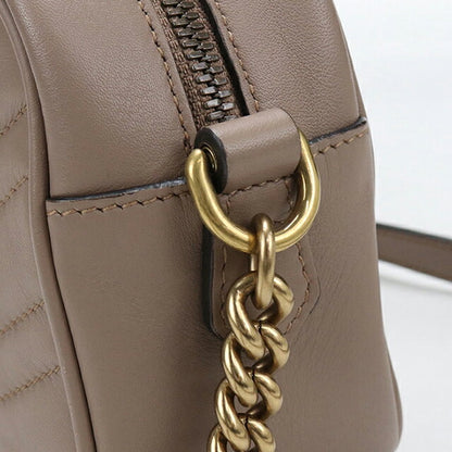 二手 Gucci 斜挎单肩包 女士品牌 GUCCI GG Marmont 447632 米色 USDGU104304011
