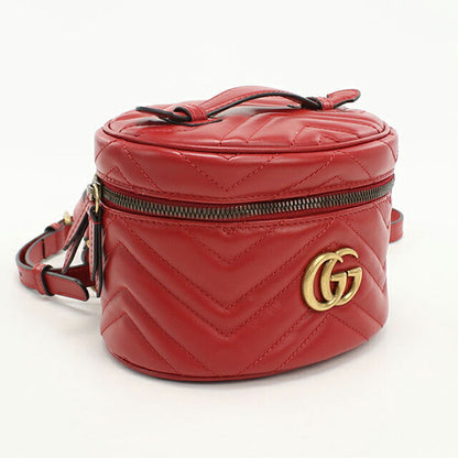 中古 グッチ リュック レディース ブランド GUCCI GGマーモント バックパック レザー 598594 レッド USDGU104388011