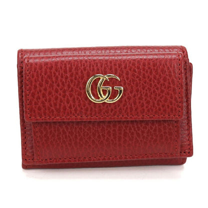 中古 グッチ 三つ折り財布 三折財布小銭入付き 三つ折り財布 三折財布 レディース ブランド GUCCI GGマーモント コンパクトウォレット USDGU104416011