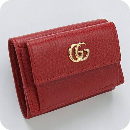 中古 グッチ 三つ折り財布 三折財布小銭入付き 三つ折り財布 三折財布 レディース ブランド GUCCI GGマーモント コンパクトウォレット USDGU104416011