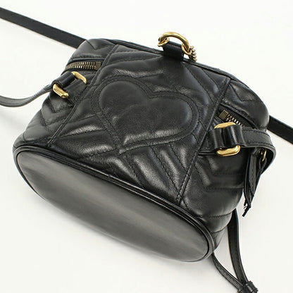 Used Gucci backpack ladies brand GUCCI GG Marmont mini backpack 598594 black USDGU104565011