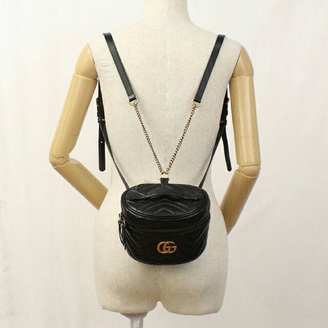 中古 グッチ リュック レディース ブランド GUCCI GGマーモント ミニ