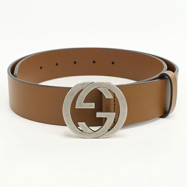 中古 グッチ ベルト メンズ ブランド GUCCI インターロッキングG レザー 546389 ブラウン 小物 USDGU104589011