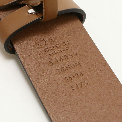 中古 グッチ ベルト メンズ ブランド GUCCI インターロッキングG レザー 546389 ブラウン 小物 USDGU104589011
