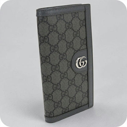 Used Gucci long wallet with double fold coin purse Men&