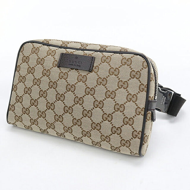 中古 グッチ ウエストバッグ レディース ブランド GUCCI GGキャンバス ボディバッグ 449174 ベージュ USDGU104962011