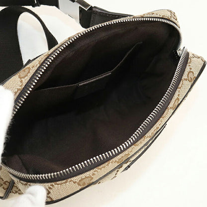 中古 グッチ ウエストバッグ レディース ブランド GUCCI GGキャンバス ボディバッグ 449174 ベージュ USDGU104962011