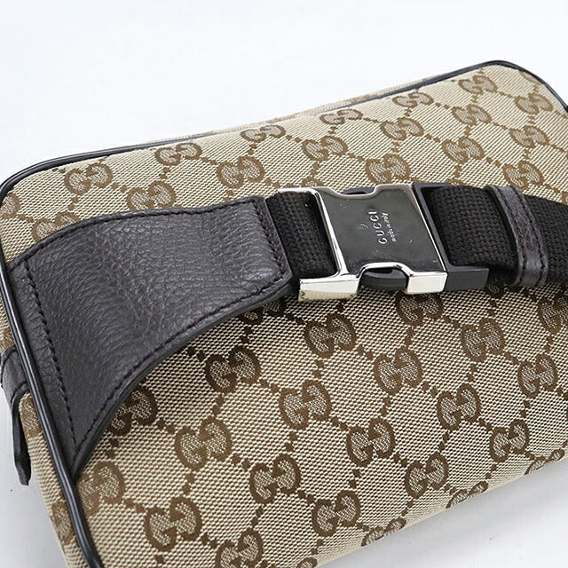 中古 グッチ ウエストバッグ レディース ブランド GUCCI GGキャンバス ボディバッグ 449174 ベージュ USDGU104962011