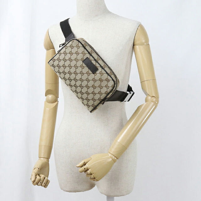 中古 グッチ ウエストバッグ レディース ブランド GUCCI GGキャンバス ボディバッグ 449174 ベージュ USDGU104962011