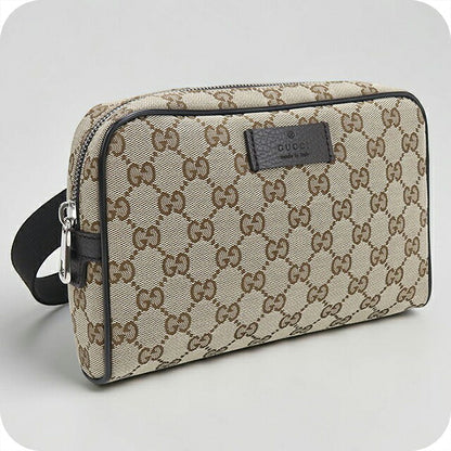 中古 グッチ ウエストバッグ レディース ブランド GUCCI GGキャンバス ボディバッグ 449174 ベージュ USDGU104962011