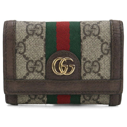 中古 グッチ 三つ折り財布 レディース ブランド GUCCI オフィディア 644334 ベージュ 財布 USDGU105373011