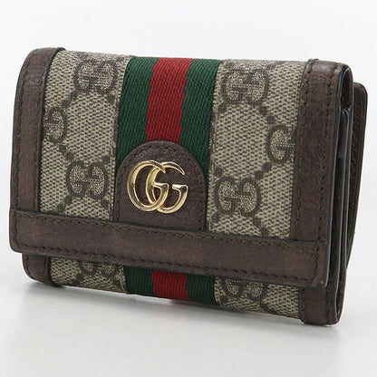 中古 グッチ 三つ折り財布 レディース ブランド GUCCI オフィディア 644334 ベージュ 財布 USDGU105373011