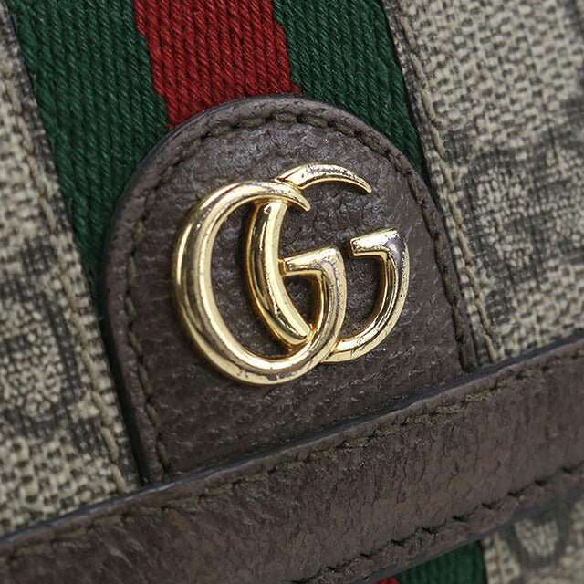 中古 グッチ 三つ折り財布 レディース ブランド GUCCI オフィディア 644334 ベージュ 財布 USDGU105373011