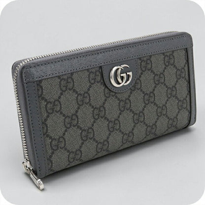 Used Gucci long wallet round zipper men&