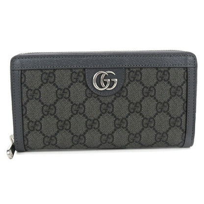 Used Gucci long wallet round zipper men&