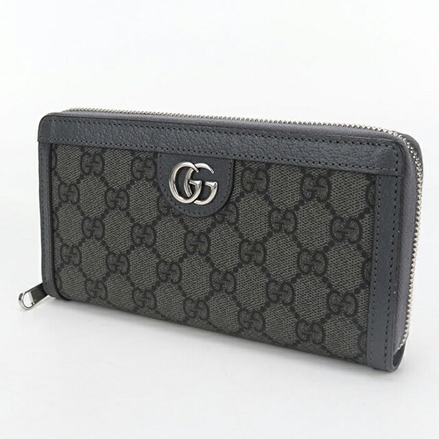 Used Gucci long wallet round zipper men&