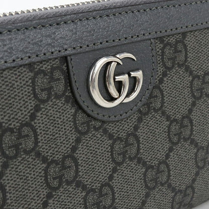 Used Gucci long wallet round zipper men&