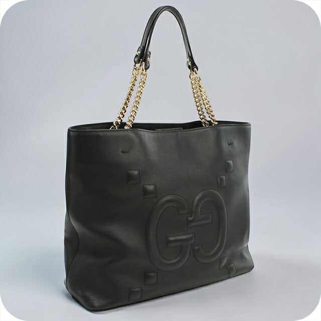 二手 Gucci 手提包女士品牌 GUCCI GG 压纹链条皮革 453561 黑色 USDGU106209011
