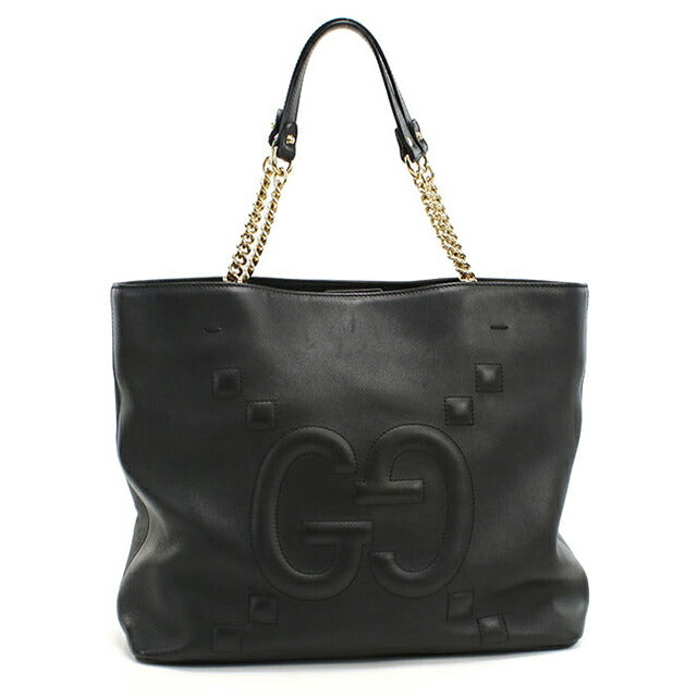 二手 Gucci 手提包女士品牌 GUCCI GG 压纹链条皮革 453561 黑色 USDGU106209011