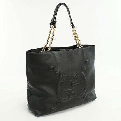 二手 Gucci 手提包女士品牌 GUCCI GG 压纹链条皮革 453561 黑色 USDGU106209011