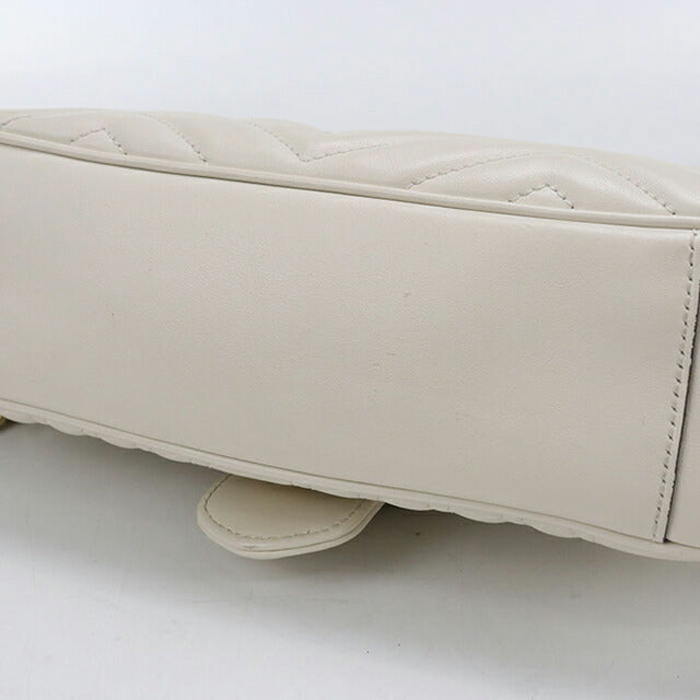 Used Gucci shoulder bag ladies brand GUCCI GG Marmont chain 2WAY 443497 white USDGU106228011
