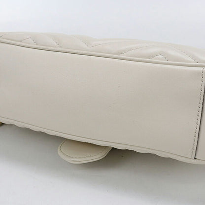 Used Gucci shoulder bag ladies brand GUCCI GG Marmont chain 2WAY 443497 white USDGU106228011