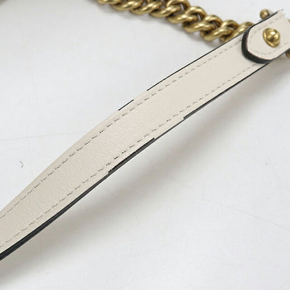 Used Gucci shoulder bag ladies brand GUCCI GG Marmont chain 2WAY 443497 white USDGU106228011