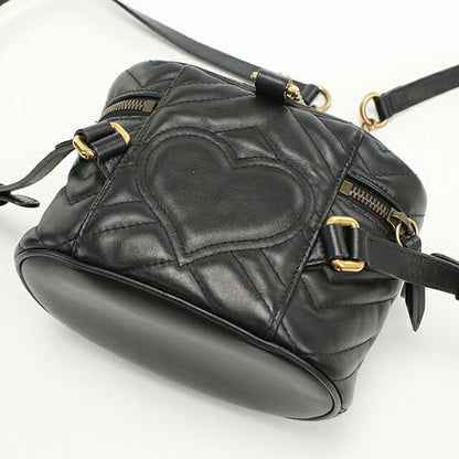 二手古驰背包女士品牌 GUCCI GG Marmont 虚荣类型 598594 DTDCT 1000 黑色 USDGU106532011