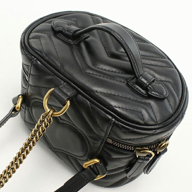 二手古驰背包女士品牌 GUCCI GG Marmont 虚荣类型 598594 DTDCT 1000 黑色 USDGU106532011