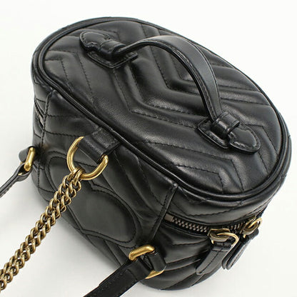 二手古驰背包女士品牌 GUCCI GG Marmont 虚荣类型 598594 DTDCT 1000 黑色 USDGU106532011