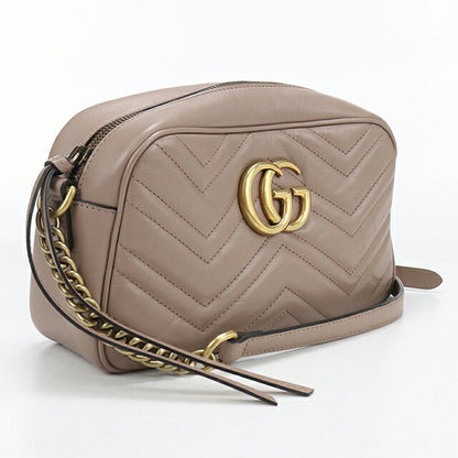 中古 グッチ 斜め掛け ショルダーバッグ レディース ブランド GUCCI GGマーモント スモールカメラバッグ レザー 447632 ベージュ バッグ USDGU106652011