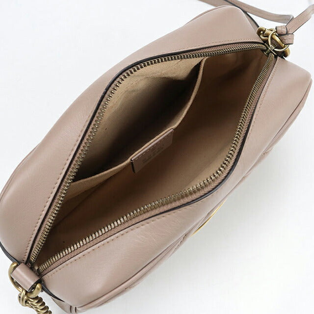 中古 グッチ 斜め掛け ショルダーバッグ レディース ブランド GUCCI GGマーモント スモールカメラバッグ レザー 447632 ベージュ バッグ USDGU106652011