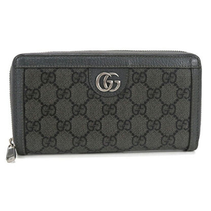 Used Gucci long wallet round zipper men&