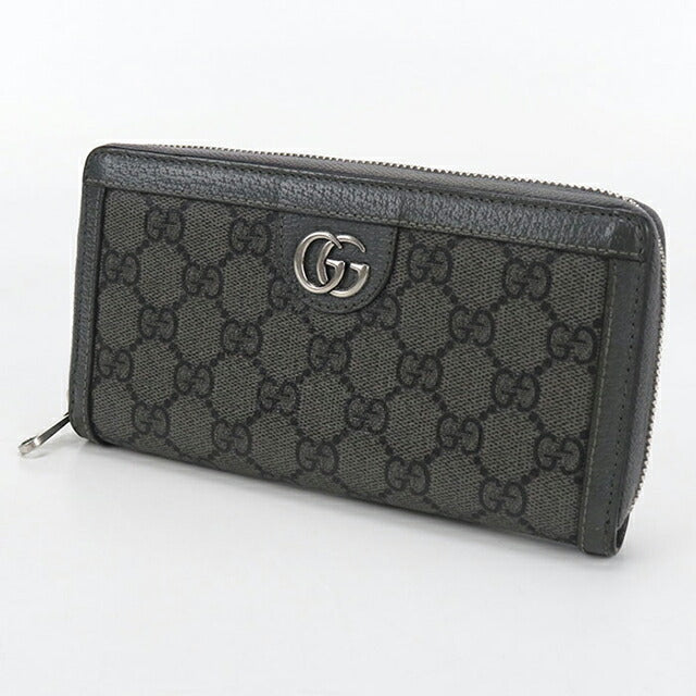 Used Gucci long wallet round zipper men&