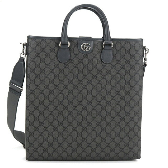 中古 グッチ トートバッグ メンズ ブランド GUCCI GGスプリーム 2WAY 792118 グレー USDGU106901011