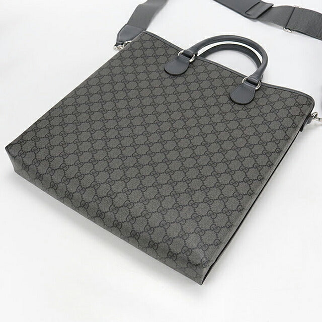 中古 グッチ トートバッグ メンズ ブランド GUCCI GGスプリーム 2WAY 792118 グレー USDGU106901011