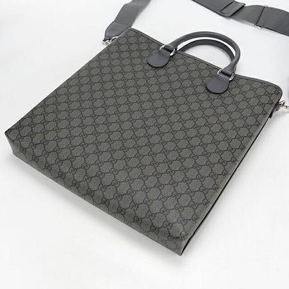中古 グッチ トートバッグ メンズ ブランド GUCCI GGスプリーム 2WAY 792118 グレー USDGU106901011