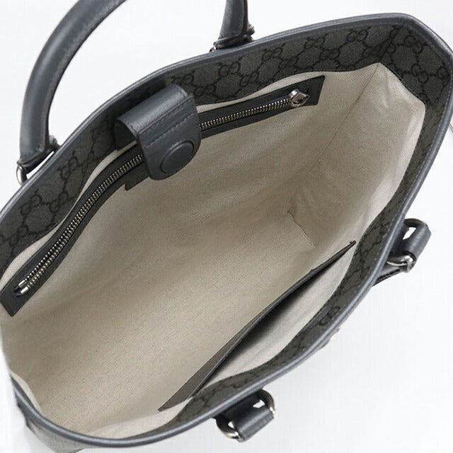 中古 グッチ トートバッグ メンズ ブランド GUCCI GGスプリーム 2WAY 792118 グレー USDGU106901011
