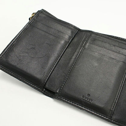 中古 グッチ 三つ折り財布 三折財布 レディース ブランド GUCCI GGマーモント 474802 ブラック USDGU106949011