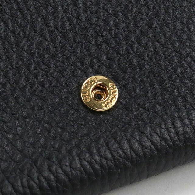 中古 グッチ 三つ折り財布 レディース ブランド GUCCI GGマーモント レザー 474746 ブラック 財布 USDGU107080011