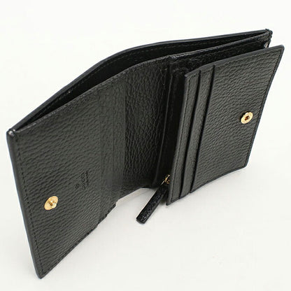中古 グッチ 二つ折り財布 二折財布 レディース ブランド GUCCI GGスプリーム カードケース ウォレット レザー 658610 ブラック USDGU107149011