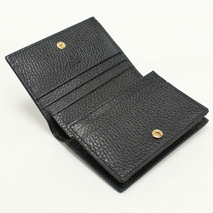 中古 グッチ 二つ折り財布 二折財布 レディース ブランド GUCCI GGスプリーム カードケース ウォレット レザー 658610 ブラック USDGU107149011