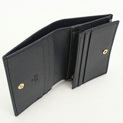 中古 グッチ 二つ折り財布 二折財布 レディース ブランド GUCCI GGスプリーム カードケース ウォレット レザー 658610 ネイビー USDGU107151011