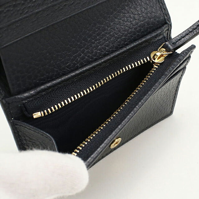 中古 グッチ 二つ折り財布 二折財布 レディース ブランド GUCCI GGスプリーム カードケース ウォレット レザー 658610 ネイビー USDGU107151011