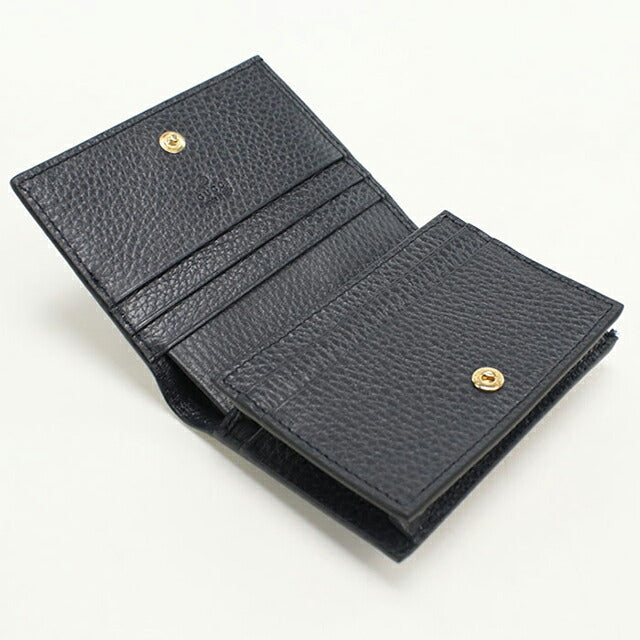 中古 グッチ 二つ折り財布 二折財布 レディース ブランド GUCCI GGスプリーム カードケース ウォレット レザー 658610 ネイビー USDGU107151011