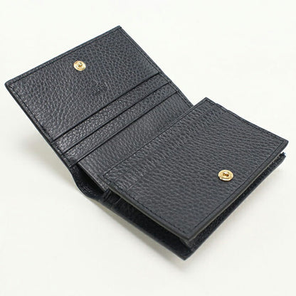 中古 グッチ 二つ折り財布 二折財布 レディース ブランド GUCCI GGスプリーム カードケース ウォレット レザー 658610 ネイビー USDGU107151011