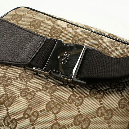 Used Gucci body bag unisex brand GUCCI GG canvas belt bag 449174 beige USDGU107221011
